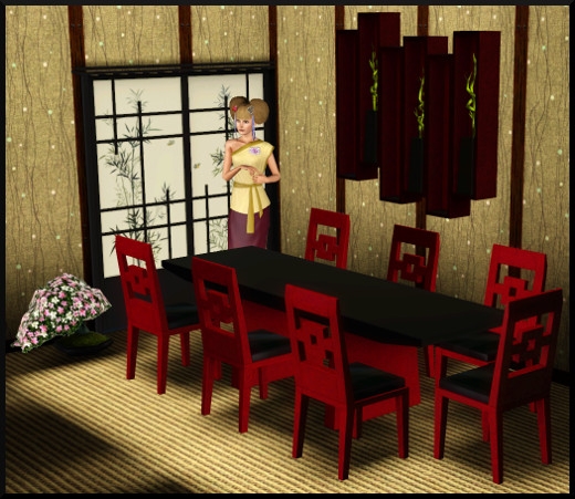 3 sims 3 store fusion asiatique table chaise