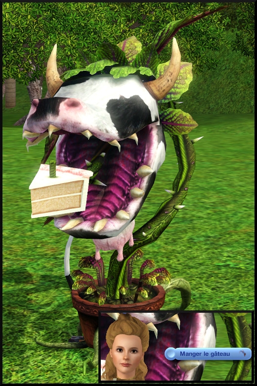 13 sims 3 store classiques indispensables plante vache Laganaphyllis Simnovorii manger le gateau