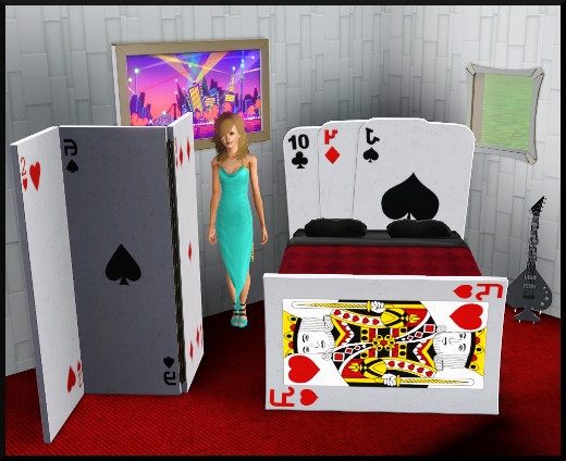 6 sims 3 store chambre viva las vegas lit