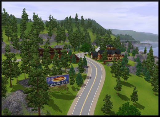 7 sims 3 sunset valley vue montagne