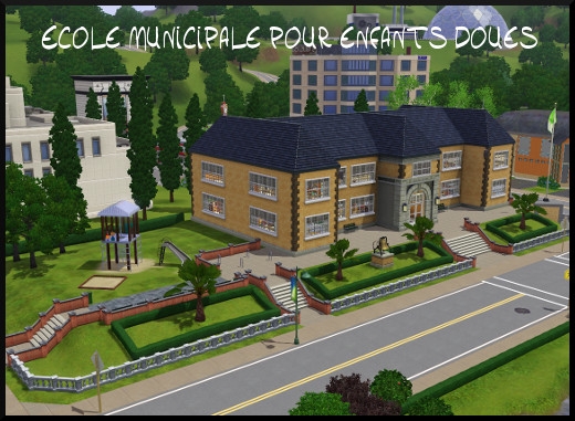 18 sims 3 sunset valley ecole municipale enfants doues