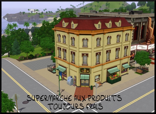 42 sims 3 sunset valley supermarche produits toujours frais