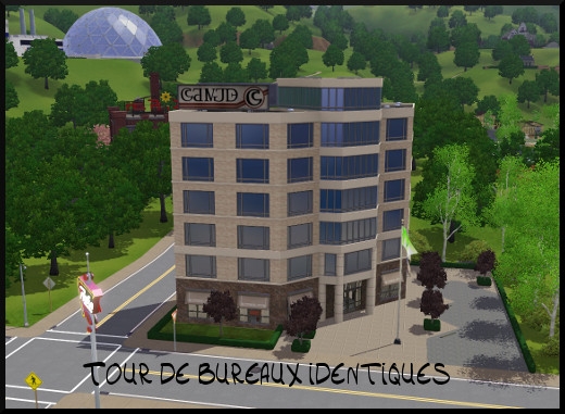 43 sims 3 sunset valley tour bureaux identiques