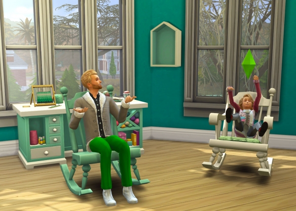 14 Sims 4 tricot fauteuil bascule
