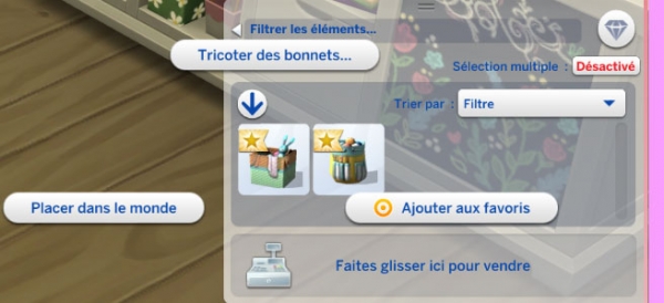 18 Sims 4 tricot panier inventaire