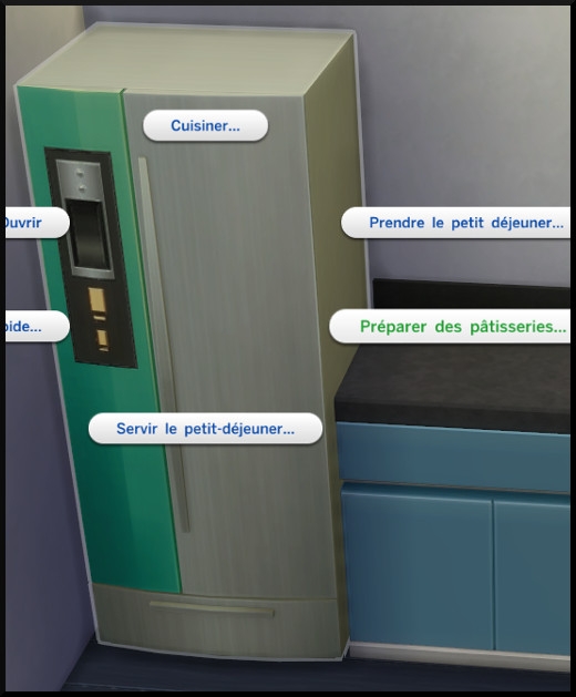 2 sims 4 au travail competence patisserie frigo interaction