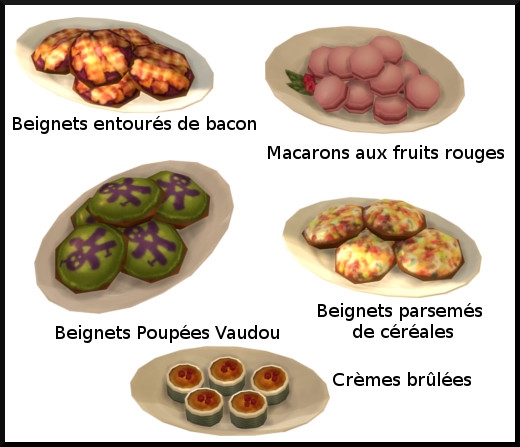 37 sims 4 au travail competence patisserie niveau 9 poupee vaudou macaron fruit rouge creme brulee beignet bacon beignet cereale