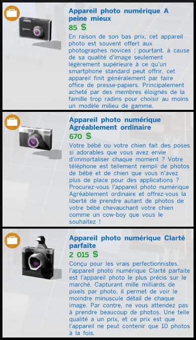 2 sims 4 photographie competence appareils photos mode achat prix