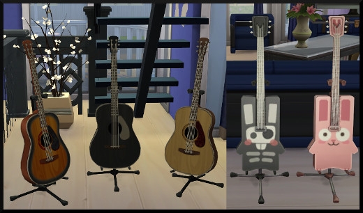 2 sims 4 competence guitare differents instruments