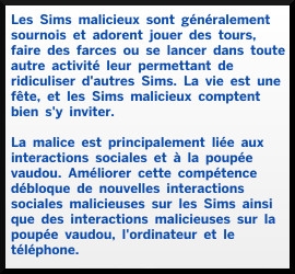 2 sims 4 competence malice description