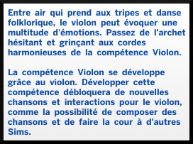 3 sims 4 competence violon description