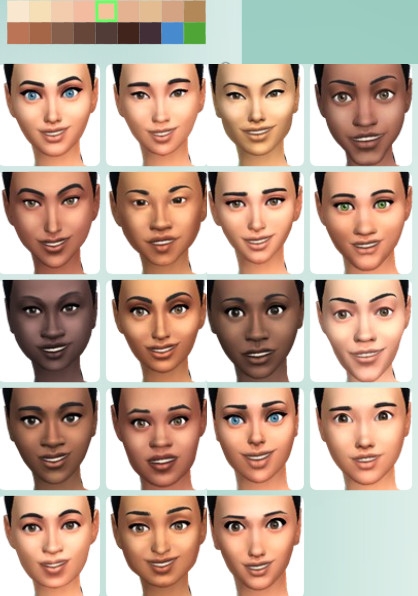 34  sims 4 dem create a sims creer un sims morphologie visage asiatique africain européen