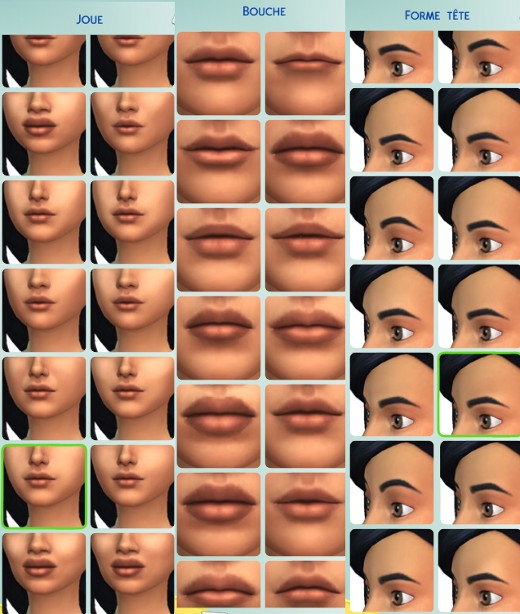 44  sims 4 dem create a sims creer un sims forme joue bouche tête