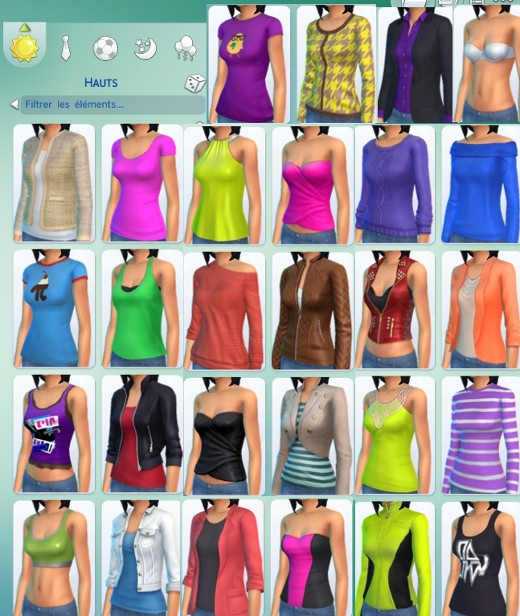 47  sims 4 dem create a sims creer un sims vetements haut t shirt pull