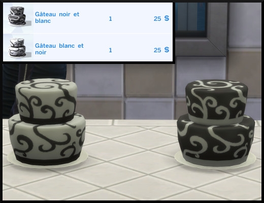 40 sims 4 edition deluxe premium nuit inoubliable gateau noir blanc fete