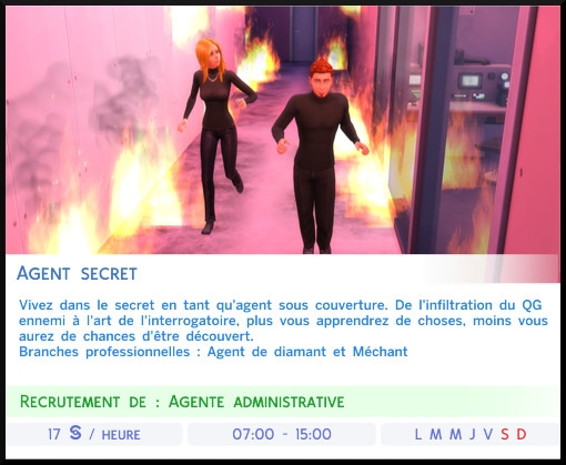 3 sims 4 jeu de base agent secret intro choix carriere