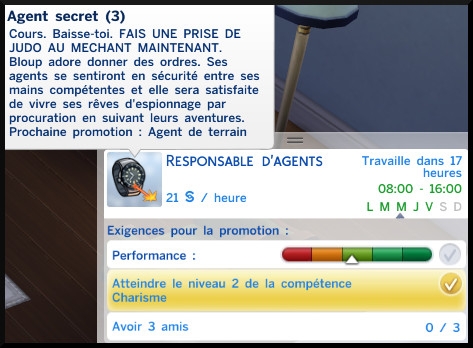 11 sims 4 jeu de base agent secret echelon 3 responsable d'agent