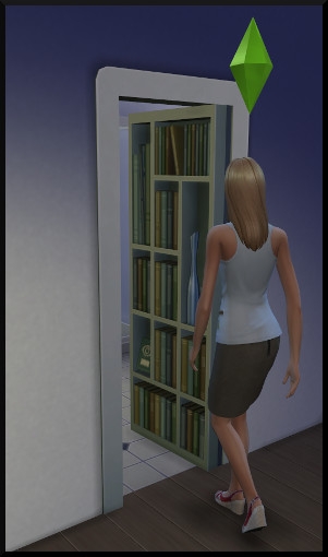 20 sims 4 jeu de base agent secret cadeau bibliotheque porte secrete