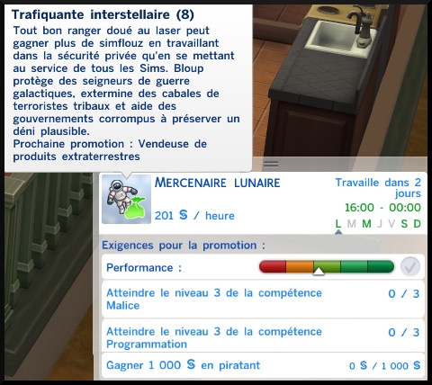 29 sims 4 carriere astronaute trafiquant interstellaire echelon 8 mercenaire lunaire