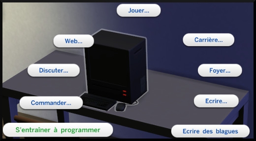 11 sims 4 jeu de base carriere criminelle s'entrainer à programmer competence programmation apprentissage