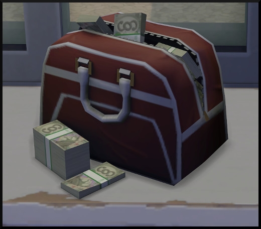 12 sims 4 jeu de base carriere criminelle cadeau sac argent