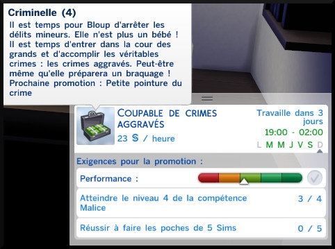 19 sims 4 jeu de base carriere criminelle niveau 4 coupable de crimes aggravés information