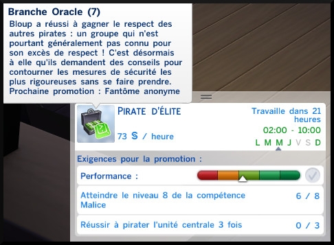 51 sims 4 jeu de base carriere criminelle branche oracle niveau 7 pirate elite information