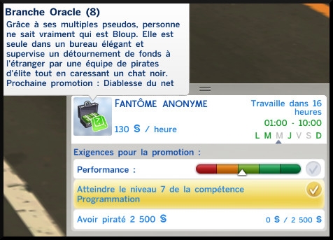 55 sims 4 jeu de base carriere criminelle branche oracle niveau 8 fantome anonyme information