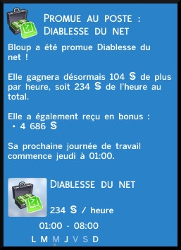 56 sims 4 jeu de base carriere criminelle branche oracle niveau 9 diablesse du net message promotion