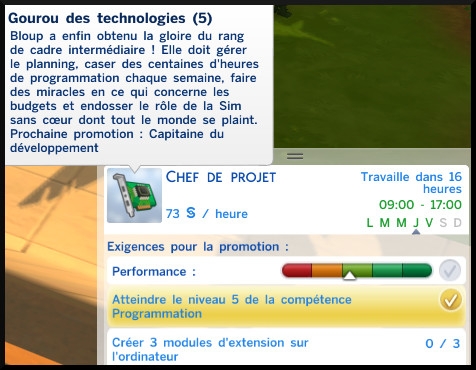 18 sims 4 carriere gourou des technologies echelon 5 chef projet