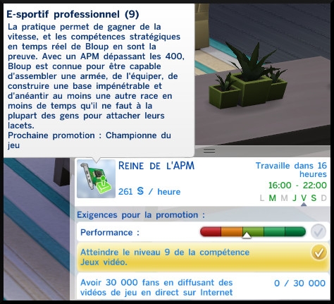 33 sims 4 carriere gourou des technologies e sportif professionnel echelon 9 roi apm