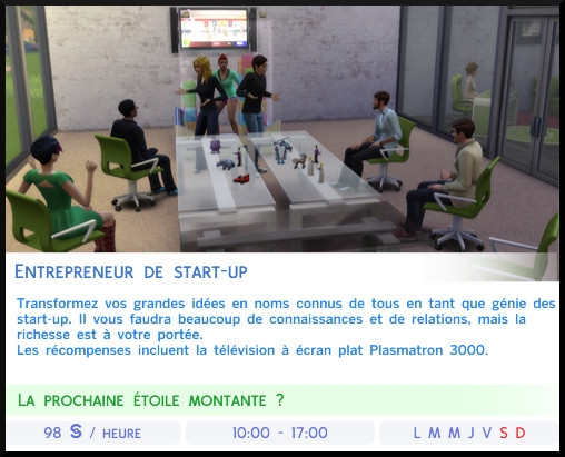 38 sims 4 carriere gourou des technologies entrepreneur de start-up choix
