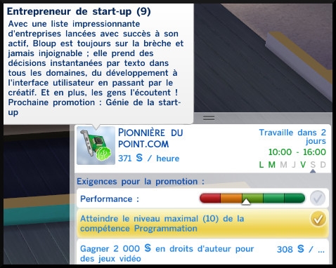 46 sims 4 carriere gourou des technologies entrepreneur de start-up echelon 9 pionnier du point com