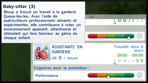 11 sims 4 carriere temps partiel adolescent ado baby sitter echelon 3 assistant en garderie