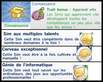 8 Sims 4 nouveautes generalites aspiration connaissance
