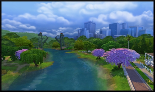 5 sims 4 ville monde willow creek vue générale