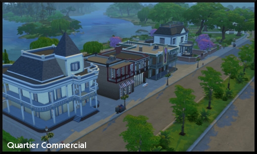 30 sims 4 ville monde willow creek quartier commercial