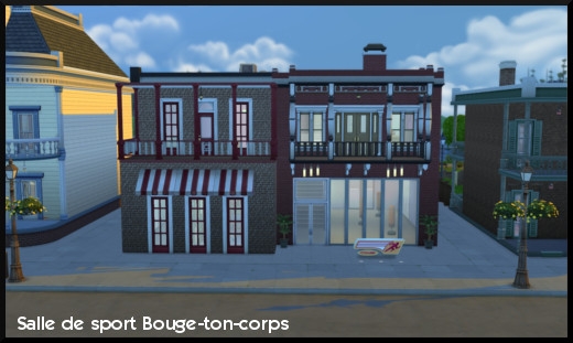 33 sims 4 ville monde willow creek quartier commercial communautaire salle de sport bouge ton corps