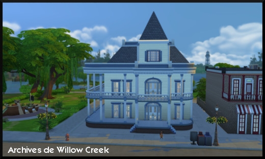 34 sims 4 ville monde willow creek quartier commercial communautaire bibliothèque archives