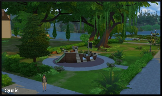 35 sims 4 ville monde willow creek quartier commercial communautaire Vues quais