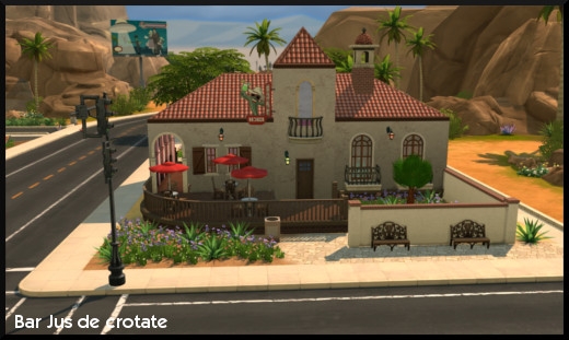 71 sims 4 ville monde oasis spring quartier commercial communautaire bar jus de crotale