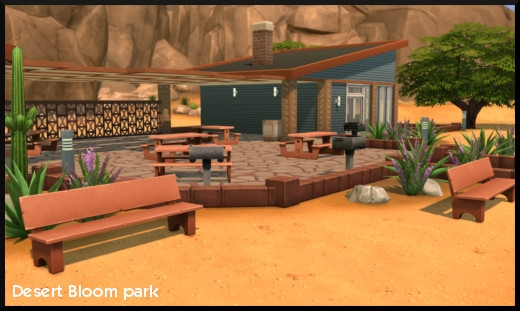 74 sims 4 ville monde oasis spring desert bloom park vue