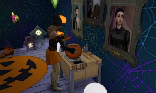 sims 4 kit objets effrayants halloween citrouille 1