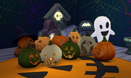 sims 4 kit objets effrayants halloween citrouille 2