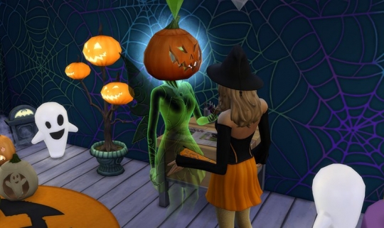 sims 4 kit objets effrayants halloween fantome citrouille