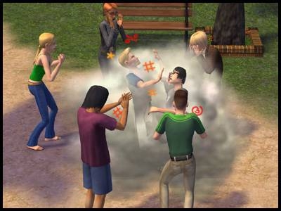 sims 2 bagarre dispute colère