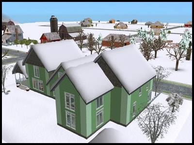 sims 2 saisons neige hiver maison toit paysage