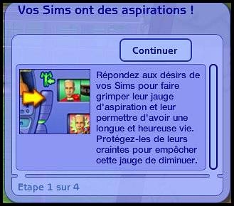 sims 2 fenêtre début jeu aspirations