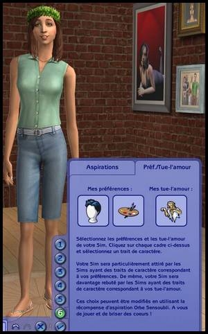 sims 2 CAS creation sim nuit de folie préférences tue-l'amour