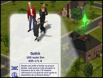 sims 2 premades famille gothik vladimir sandra alexandre manoir presentation